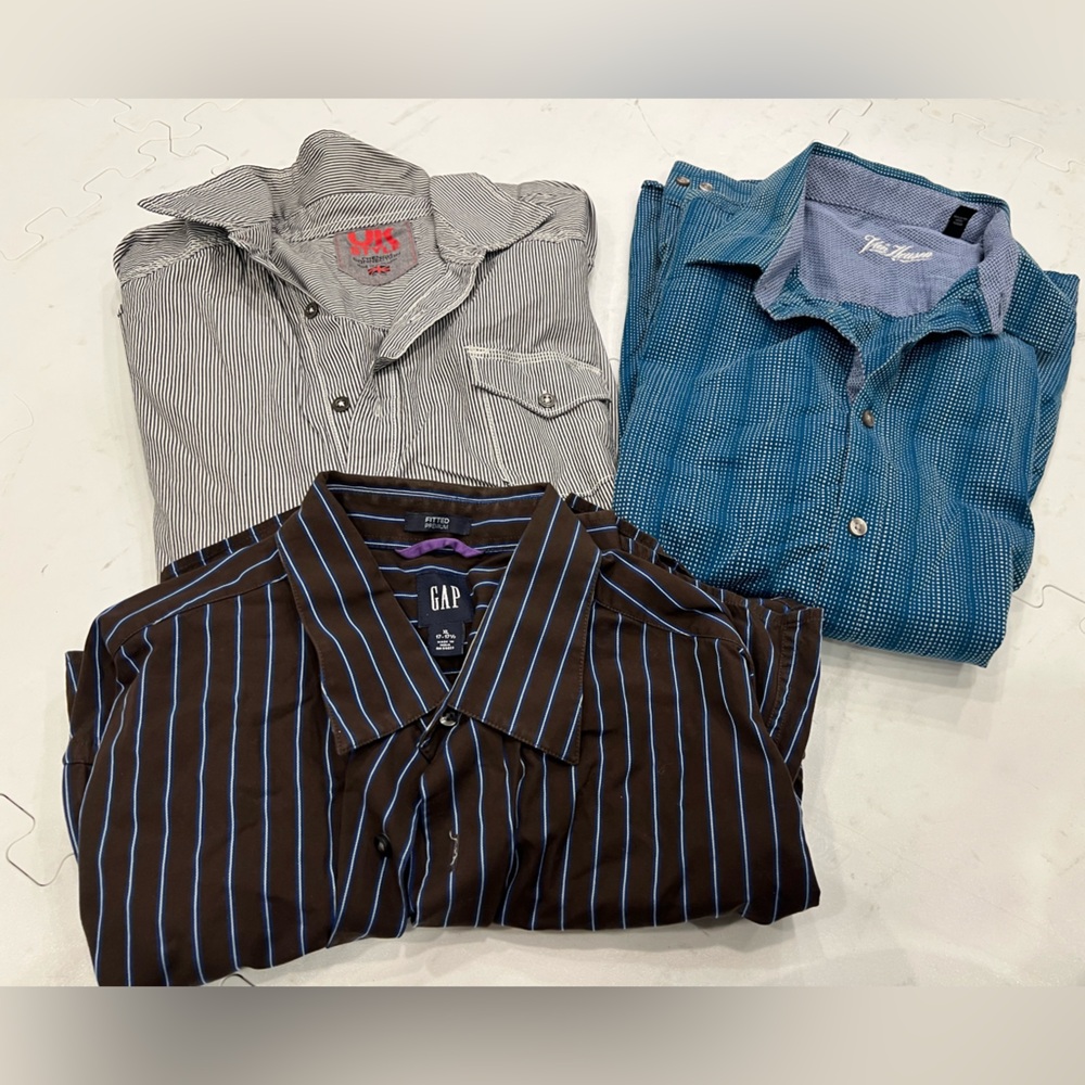 3 button down shirts